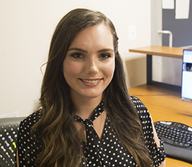Pictured is HR student Lauren Androstic. | Photo by Randall Coleman